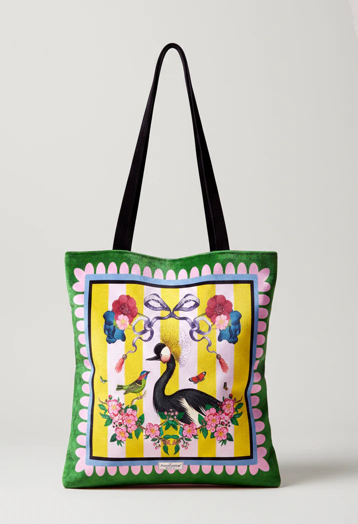 Velveto TOTE rankinė PAVASARIS su 43 × 36 cm