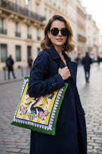 Velveto TOTE rankinė PAVASARIS su 43 × 36 cm