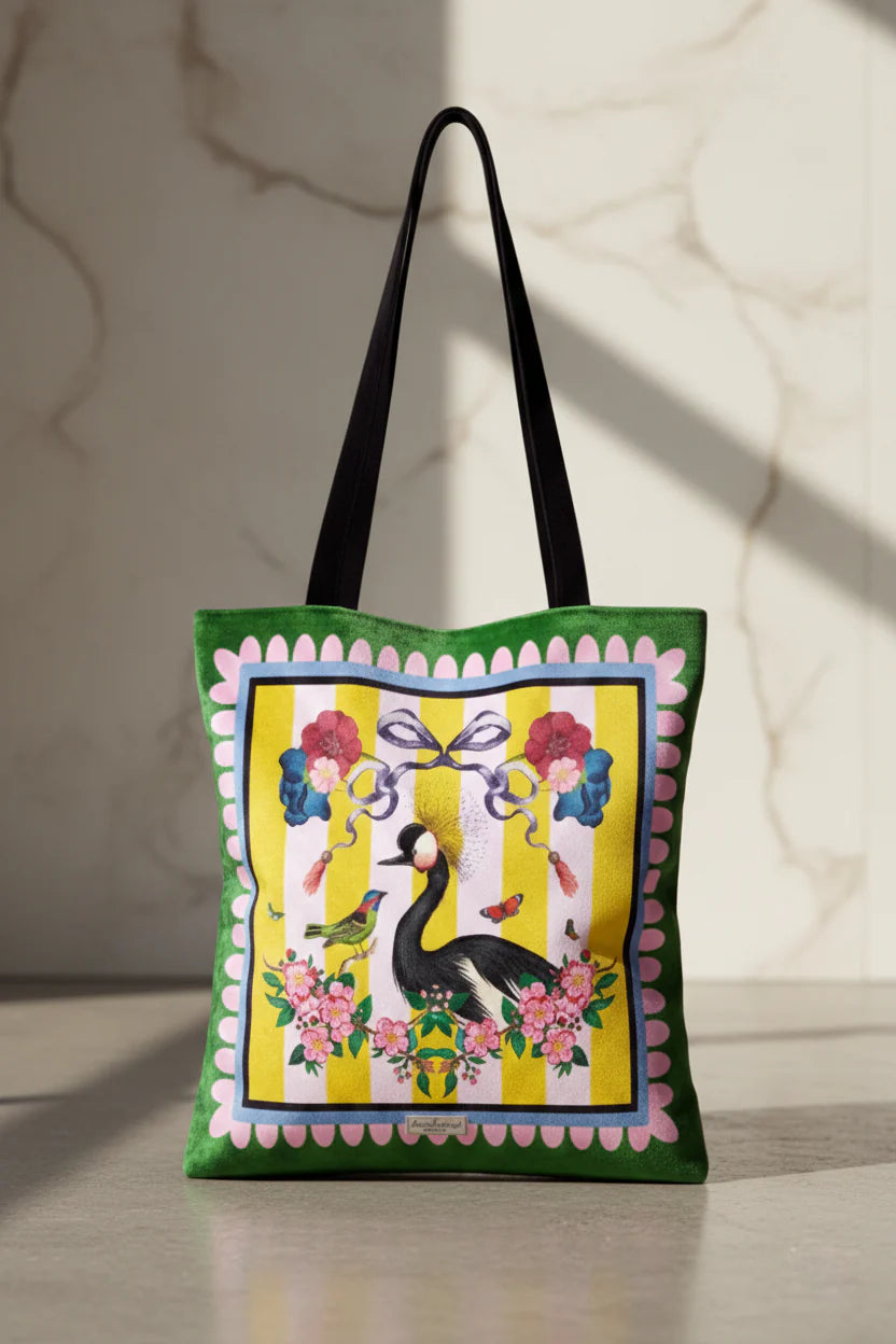Velveto TOTE rankinė PAVASARIS su 43 × 36 cm